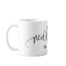 Monochromatische Personalisierte Hochzeitdatum Tas