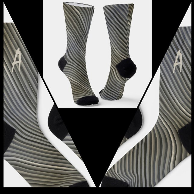 Monochromatische Streifen aus Grau und Schwarz Socken (Von Creator hochgeladen)