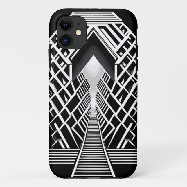 Monochromatische Treppe: Obelisk der Kontraste Case-Mate iPhone Hülle (Rückseite)