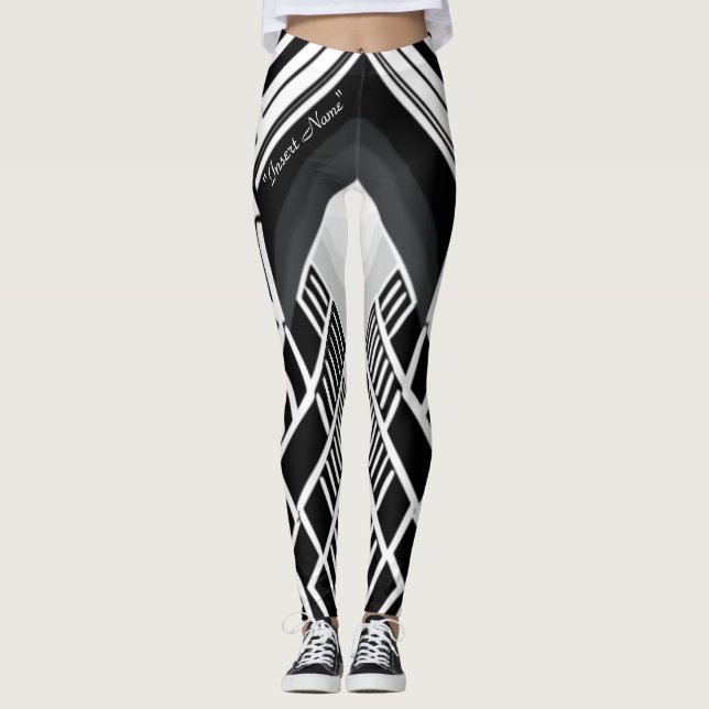 Monochromatische Treppe: Obelisk des Kontrast Leggings (Vorderseite)