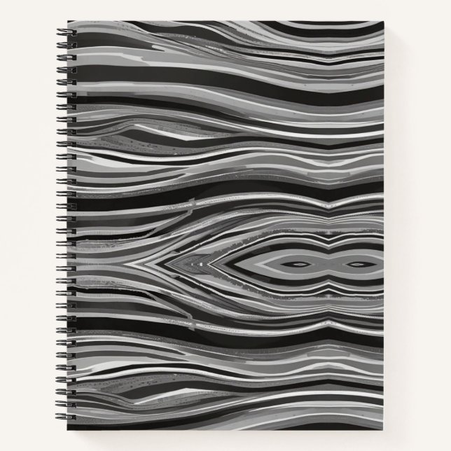 Monochromatische Waves Notizbuch (Vorderseite)