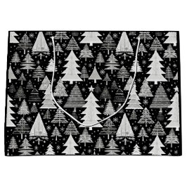 Monochromatische Weihnachten Große Geschenktüte