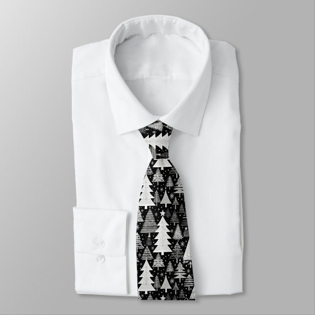 Monochromatische Weihnachten Krawatte (Gebunden)