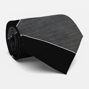 Monochromatischer Schwarz-weiß-grauer Diamantweave Krawatte