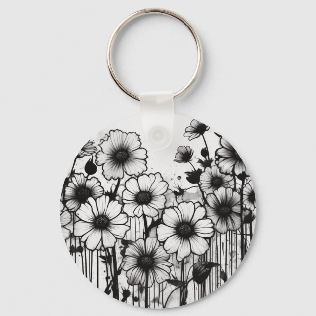 Monochromatischer Spritzer Schlüsselanhänger (Vorderseite)