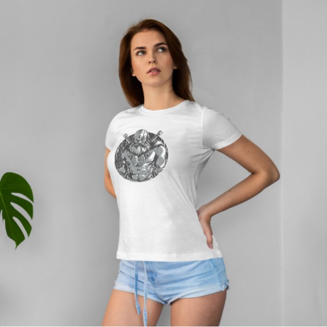 Monochromatischer Viking Warrior T-Shirt (Von Creator hochgeladen)