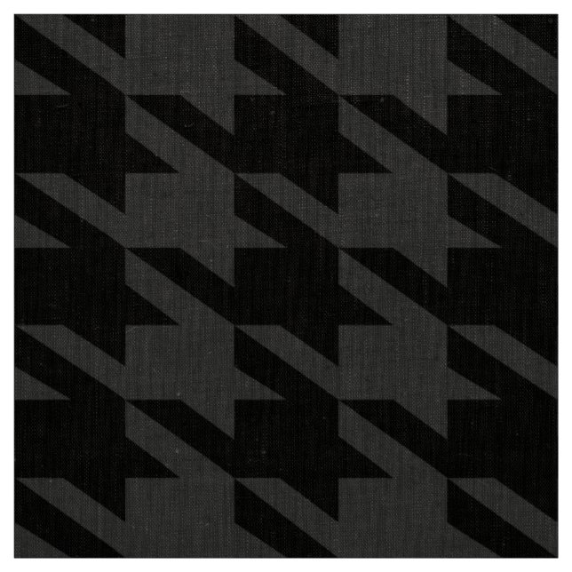 Monochromatisches Schwarz-Grau-Hahnentrittmuster-D Stoff (Muster)