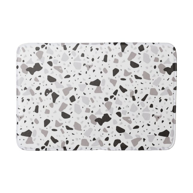 Monochromatisches Terrazzo-Muster Badematte (Vorderseite)