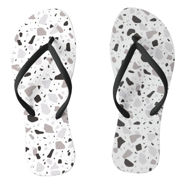 Monochromatisches Terrazzo-Muster Flip Flops (Fußbett)