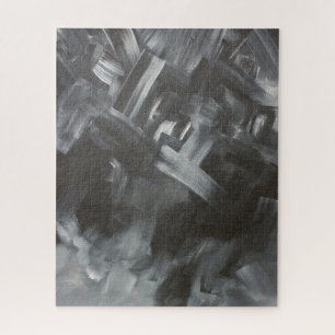 Monochrome abstrakte Pinselstriche Schwarz und Wei