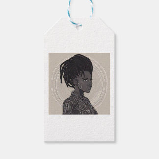 Monochrome Afrofuturistische Königinnen Geschenkanhänger