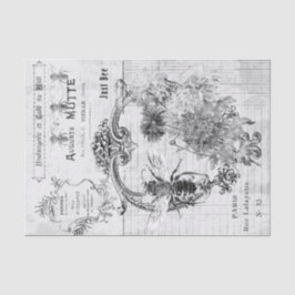 Monochrome Bienentyppografie Seidenpapier