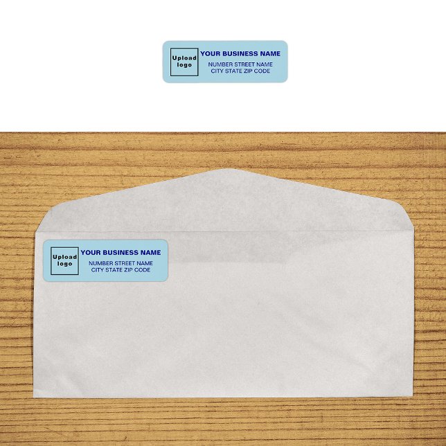 Monochrome Blue-Business-Rücksendeadresse (Monochrome blue return address label on envelope)
