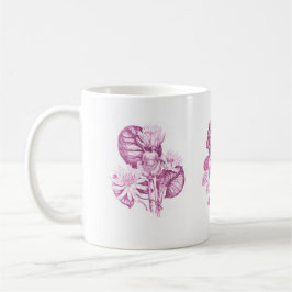 Monochrome Blume in Rosa Kaffeetasse