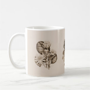 Monochrome Blume in Sepia Kaffeetasse