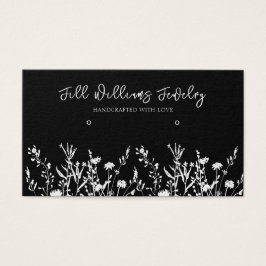 Monochrome Blume ・ Ohrring-Hoops-Display-Karte