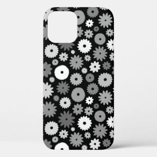 Monochrome Blüten Wiederholungsmuster Case-Mate iPhone Hülle