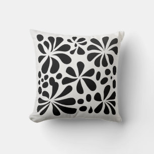 Monochrome Blütenkissen Kissen