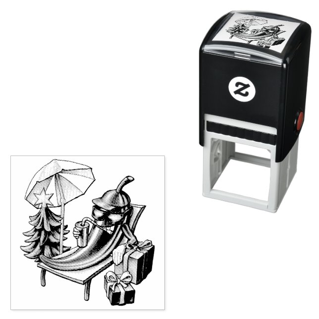Monochrome Chilling Christmas Chili Permastempel (Beispiel)