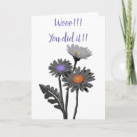 Monochrome Daisy-Karte