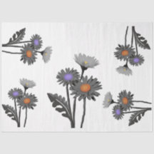 Monochrome Daisys-Papiere