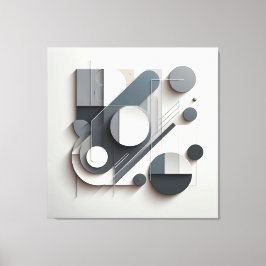 Monochrome Dimensional Balance Leinwanddruck