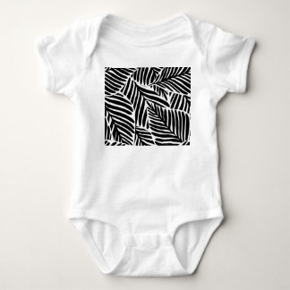 Monochrome Dschungel-Geometrie nahtloses Muster Baby Strampler
