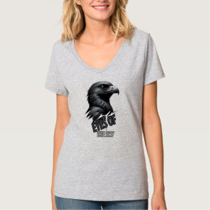 Monochrome Eagle Fett-Design T-Shirt