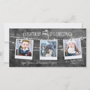 Monochrome Éclairer Noël 3 Cartes photos