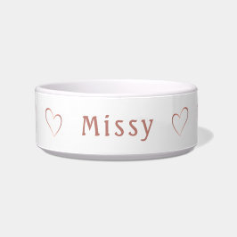 Monochrome Elegante Rose Gold Foil Personalisiert Napf