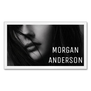 Monochrome elegante Visitenkarten-Magnet für Fraue Magnetische Visitenkarte