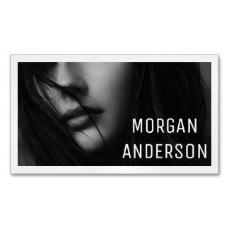 Monochrome elegante Visitenkarten-Magnet für Fraue Magnetische Visitenkarte