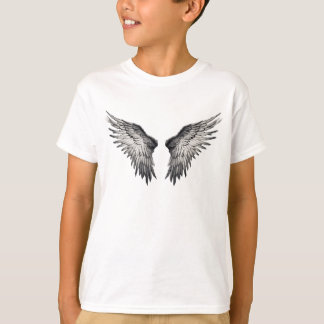 Monochrome Engel Flügel Gothic Kunst für Kinder T-Shirt