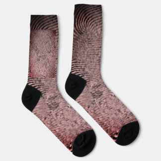 Monochrome Fingerabdruck-Muster-Socken Socken