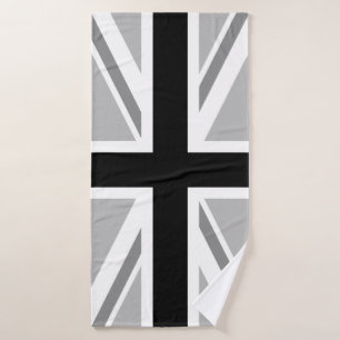 Monochrome Flagge der Britischen Gewerkschaft (Uni Badehandtuch