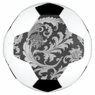 Monochrome Fleur Antique Muster Fußball