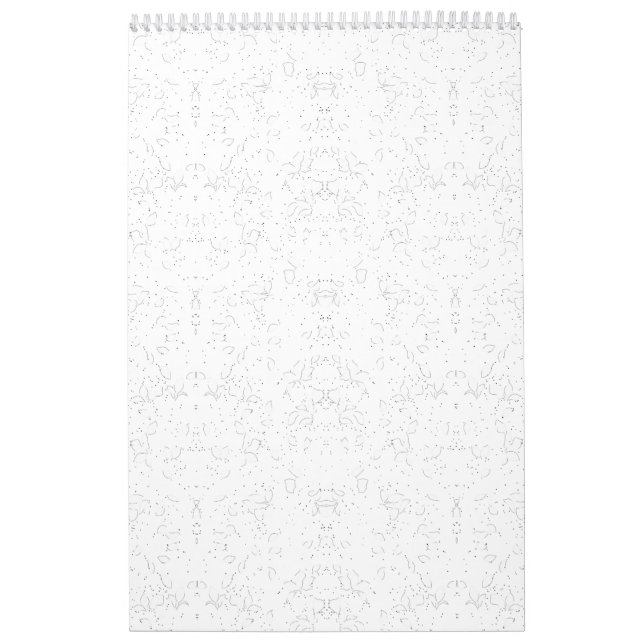 Monochrome Floral Pattern – Elegant Seamless Art Kalender (Titelbild)