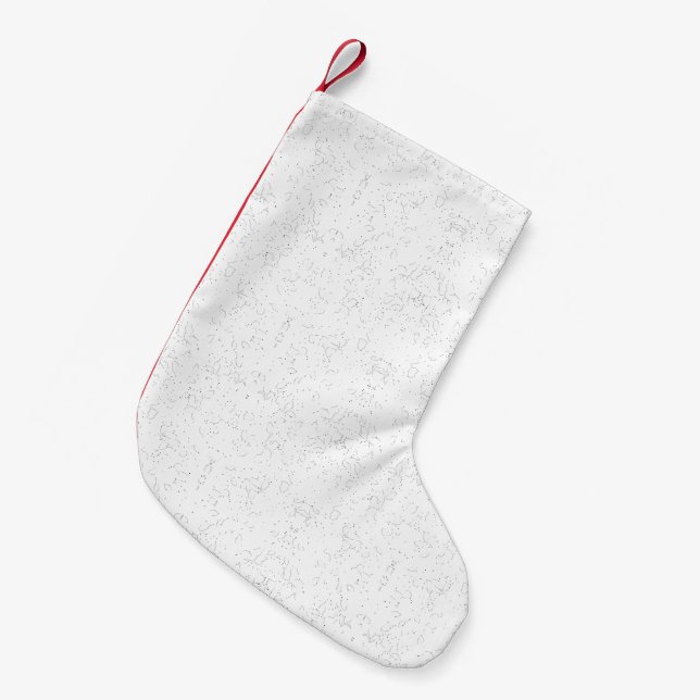 Monochrome Floral Pattern – Elegant Seamless Art Kleiner Weihnachtsstrumpf (Vorderansicht (hängend))