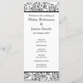 Monochrome florale Tätowierprogramme Programm