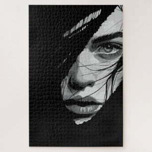 Monochrome geheimnisvolle Portrait Art