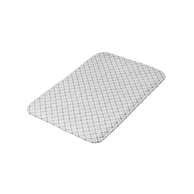 Monochrome Geometric Texture|Seamless Diamond Look Badematte (Schrägansicht)