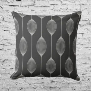 Monochrome Geometrie – abstraktes Muster Kissen