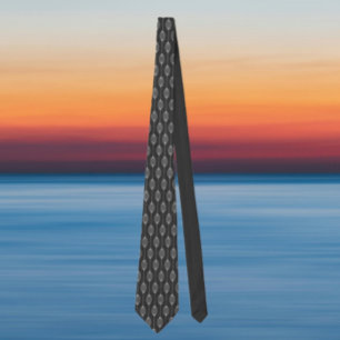 Monochrome Geometrie - Abstraktes Muster Necktie Krawatte