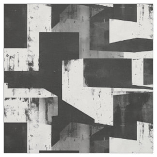 Monochrome geometrische Abstrakte Grunge Stoff