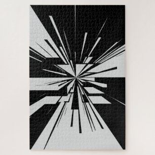 Monochrome Geometrische Abstraktion Puzzle