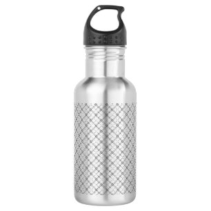 Monochrome geometrische Textur Nahtloser Diamant-L Edelstahlflasche