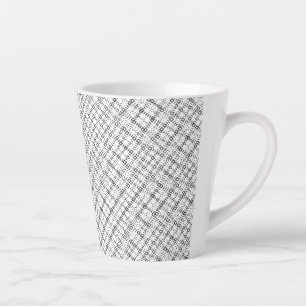 Monochrome geometrische Textur Nahtloser Diamant-L Milchtasse