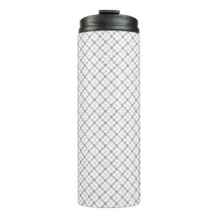 Monochrome geometrische Textur Nahtloser Diamant-L Thermosbecher