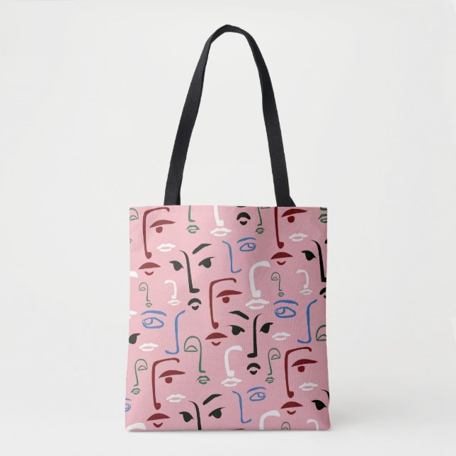 Monochrome Gesichter Tasche (Vorderseite)