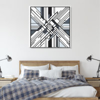 Monochrome Gitter X - Abstrakt geometrische Linien